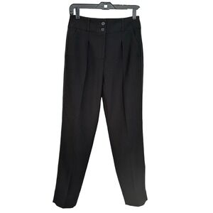 Me+Em Black Tapered‎ Tuxedo Trousers Pants Women's Size 4 US Side Stripe #J6-5